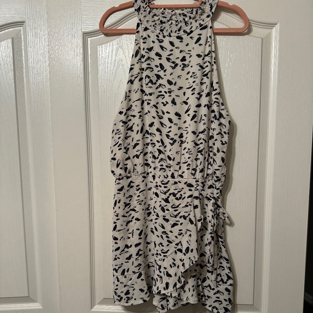 Dalmatian Print Halter Style Romper